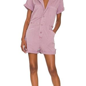 Pink Button-Up Romper